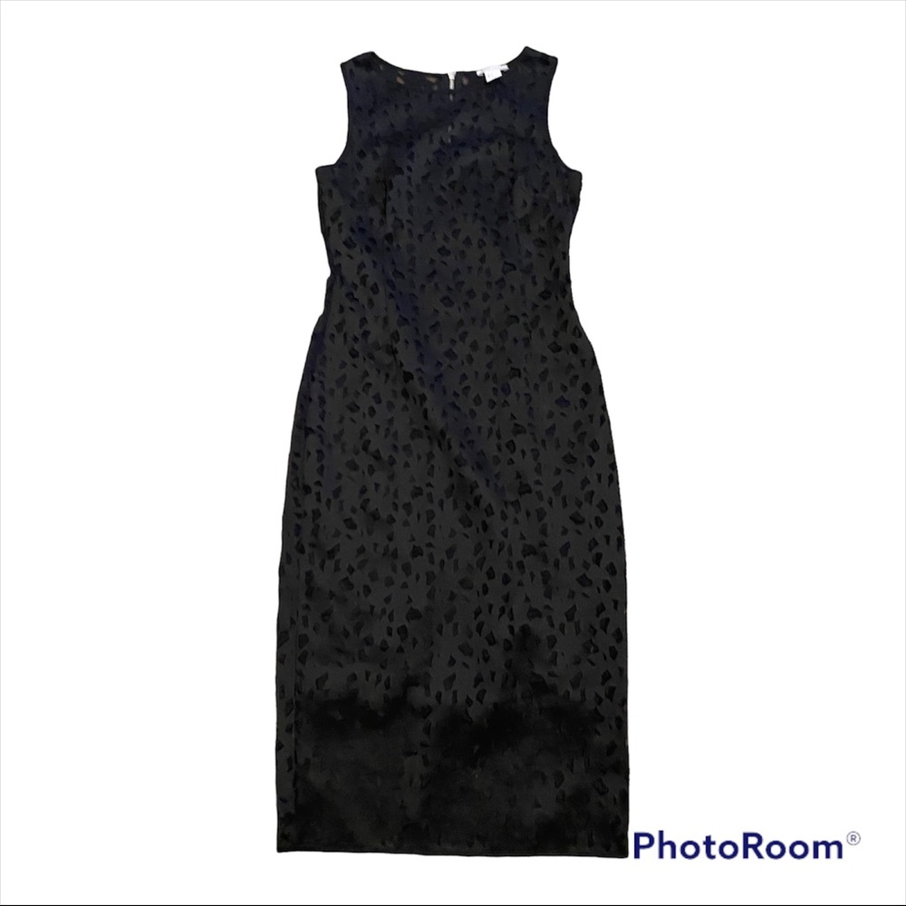 H&M black cut out dress with mesh